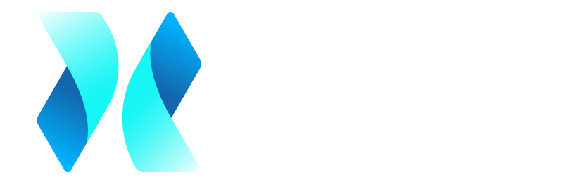 渐变图形 + 白色字标 · 备选版
